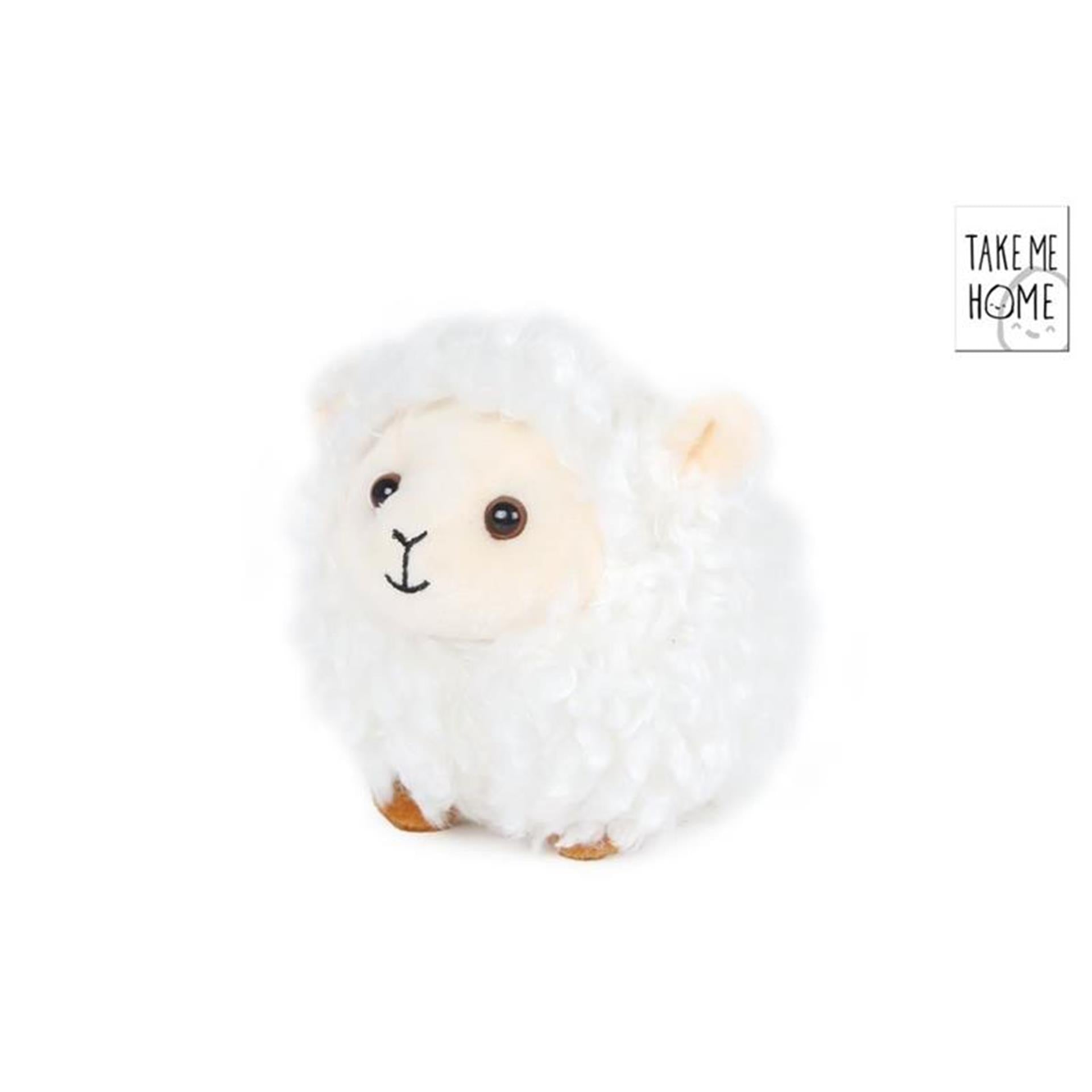 Peluche mouton blanc Take me home couché 12cm