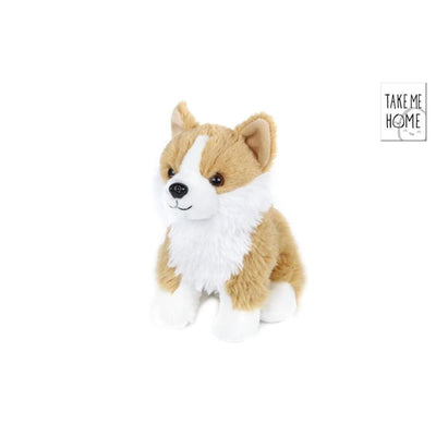 Peluche corgi chien Take me home 20cm