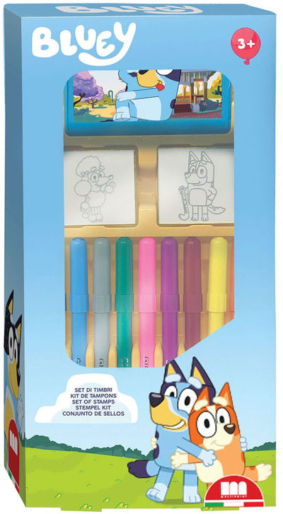 Ensemble de tampons bluey multiprint avec stylos en feutre