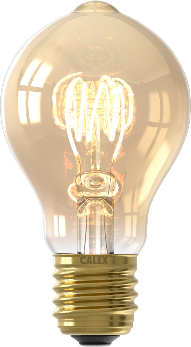 Lampe LED à filament Calex - e27 - source de lumière vintage - a60 - or - 3,8w - dimmable