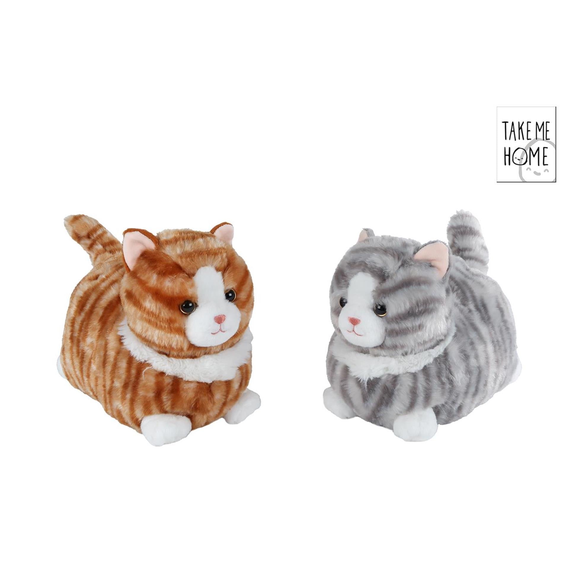 Peluche chat couché Take me home 25cm