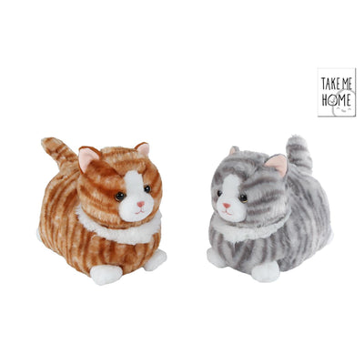 Peluche chat couché Take me home 25cm