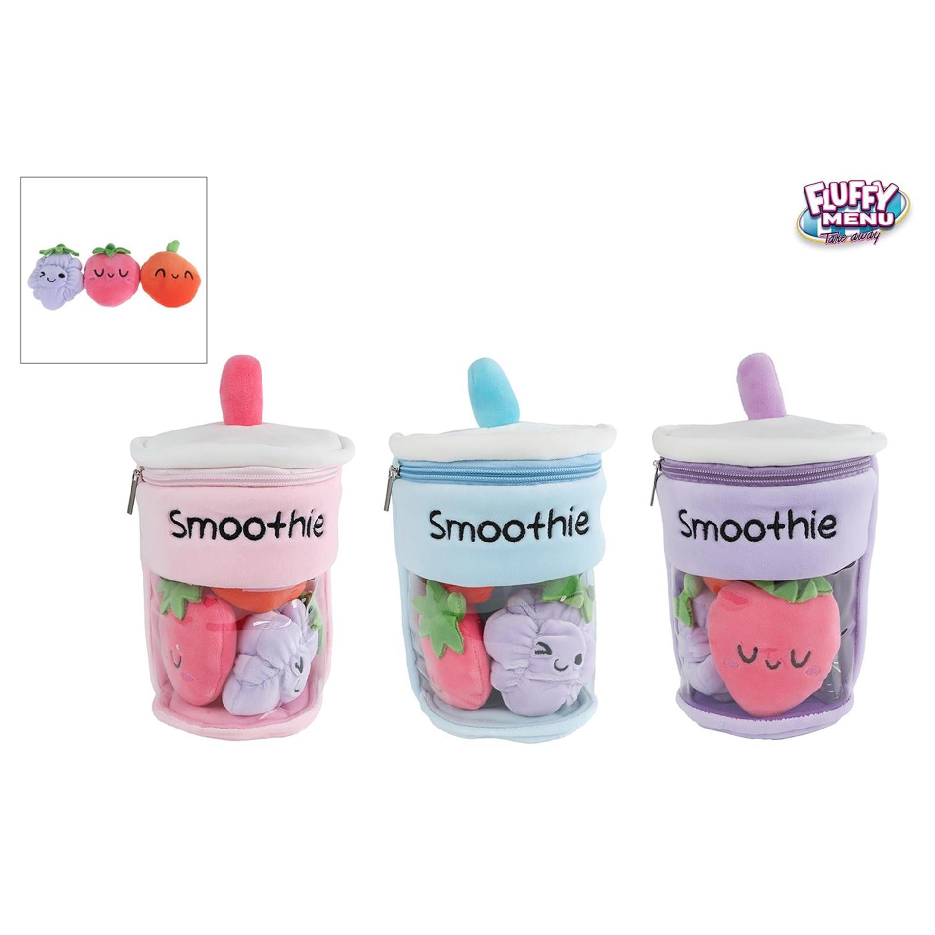 Menu moelleux peluche smoothie aux fruits - 20cm