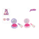 Glamour boîte à poudre peluche 2ânes 10cm