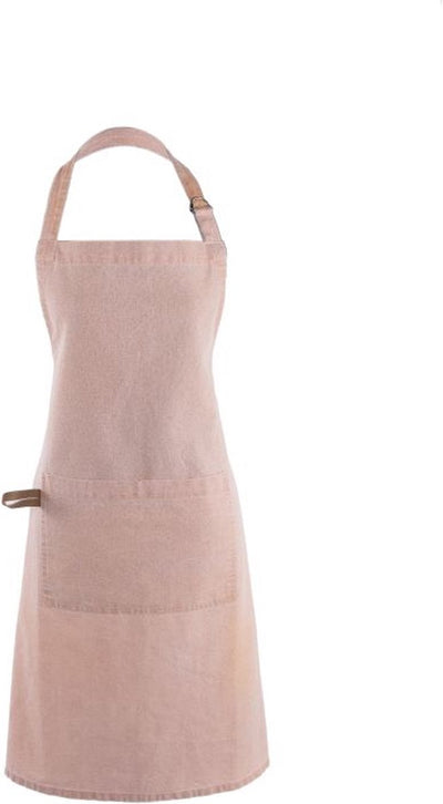 Tiseco - tablier de cuisine myrna - réglable au niveau du cou, poche avant spacieuse, boucle sur le côté - 74x85 cm - rose