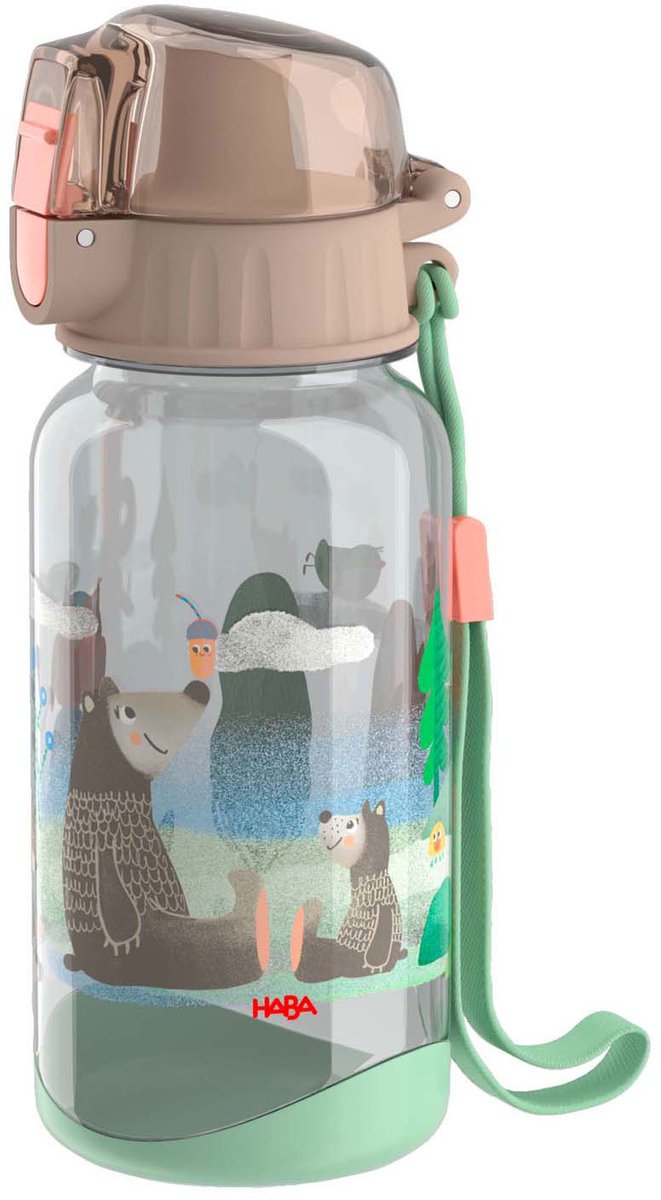 Haba gourde forêt - gourde enfant 400 ml sans BPA et étanche.