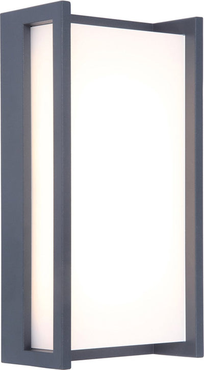 Lutec qubo - Applique LED pour l'extérieur - aluminium haut de gamme - lumière puissante 1100lm - lumière chaude 3000k - ip54 extra résistant aux intempéries - gris foncé - 110 x 71 x 220 mm