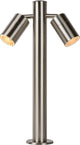 Lucide arne-led - lampe sur pied - ø 6,3 cm - led - gu10 - 2x5w 2700k - ip44 - chrome mat