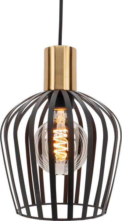 Lampe à suspension Eglo empoli - e27 - ø 20 cm - or noir