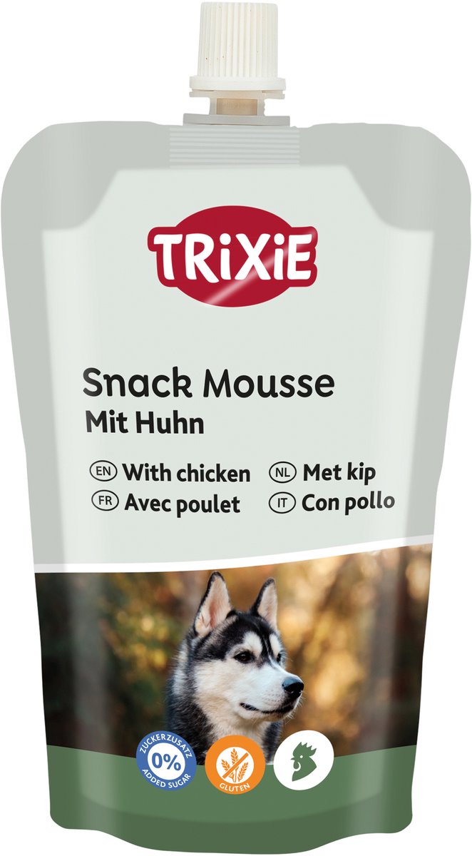 Trixie snack mousse - poulet liquide de récompense pour chien 200gr - idéal pour les mangeurs difficiles