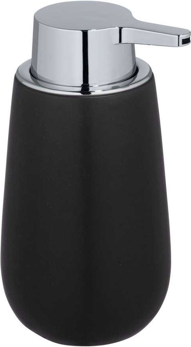 Wenko 1065610 - distributeur de savon. badi céramique noir | 1 pièce