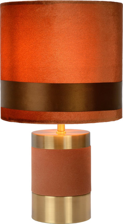 Lucide extravaganza frizzle - lampe de table - ø 18 cm - 1xe14 - marron