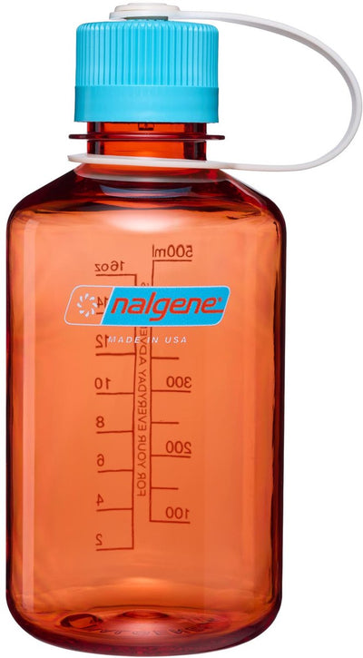 Nalgene - bouteille à col étroit - gourde - bouteille d'eau - 500 ml - flamme avec atoll bleu sustain nouveau !
