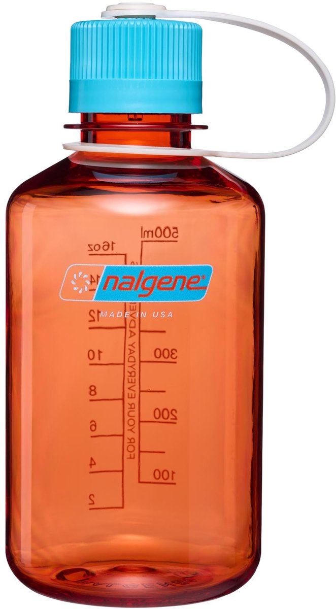 Nalgene - bouteille à col étroit - gourde - bouteille d'eau - 500 ml - flamme avec atoll bleu sustain nouveau !
