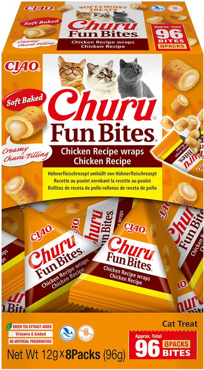 Inaba churu fun morsures wraps au poulet - collation pour chat - poulet 12x8 g