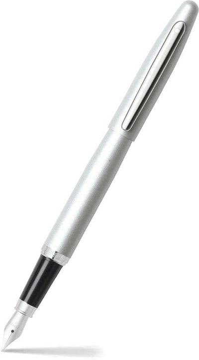 Stylo plume Sheaffer - vfm - noir et argent avec chrome - plume m - sf-e0940053