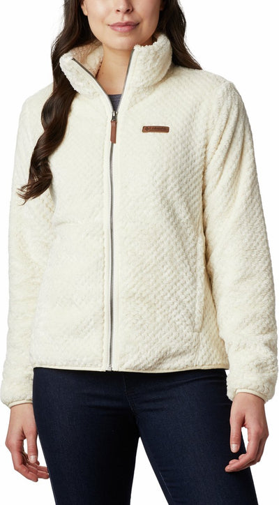 Columbia fire side ii gilet femmes avec fermeture éclair - gilet polaire sherpa femmes - gilet d'extérieur - craie - taille l