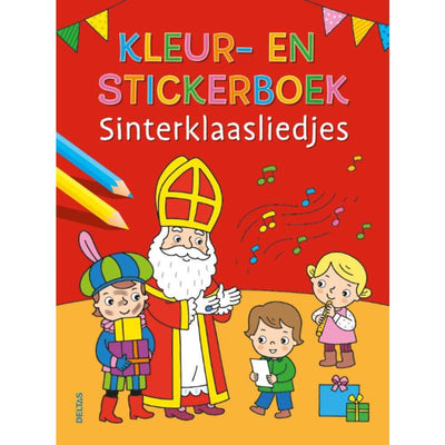Livre de coloriage et d'autocollants Deltas Chansons de Sinterklaas