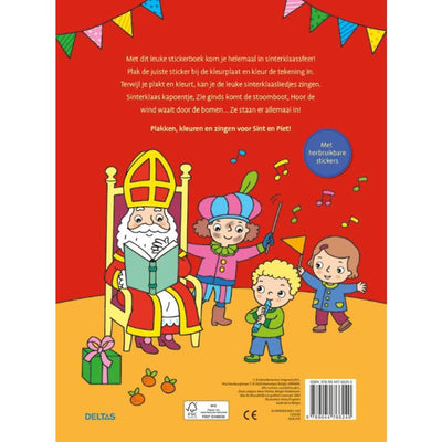 Livre de coloriage et d'autocollants Deltas Chansons de Sinterklaas