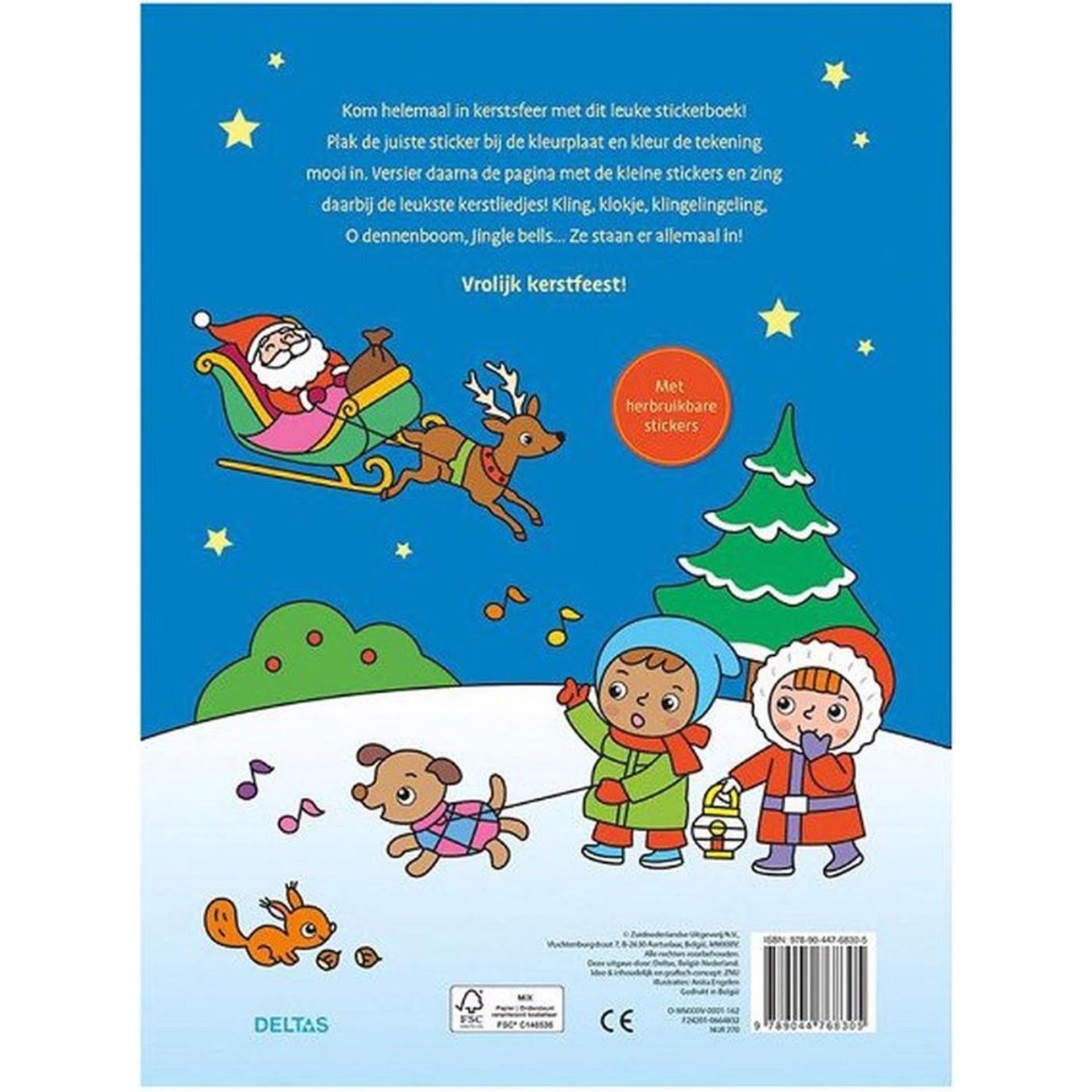 Livre de coloriage et d'autocollants Deltas Chansons de Noël