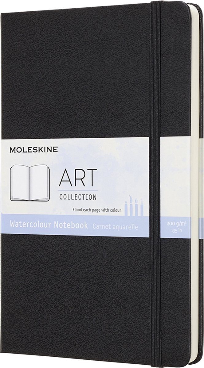 Album d'aquarelle d'art Moleskine - grand - couverture rigide - noir