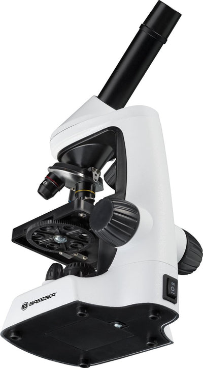 Microscope Bresser 40x-20000x Junior 30 cm en acier blanc 8 pièces