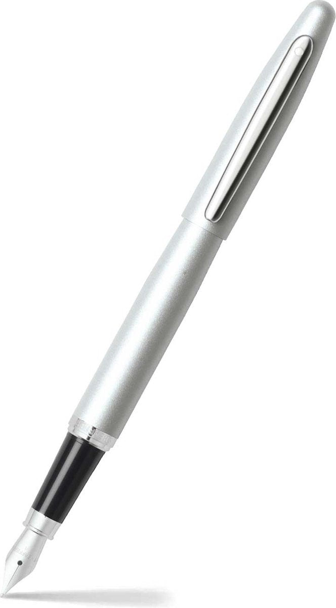 Stylo plume Sheaffer - vfm - noir et argent avec chrome - plume m - couleur d'écriture noir - sf-e0940053