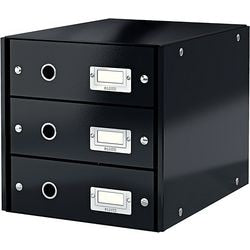 Commode Leitz Click Store 3 tiroirs noir