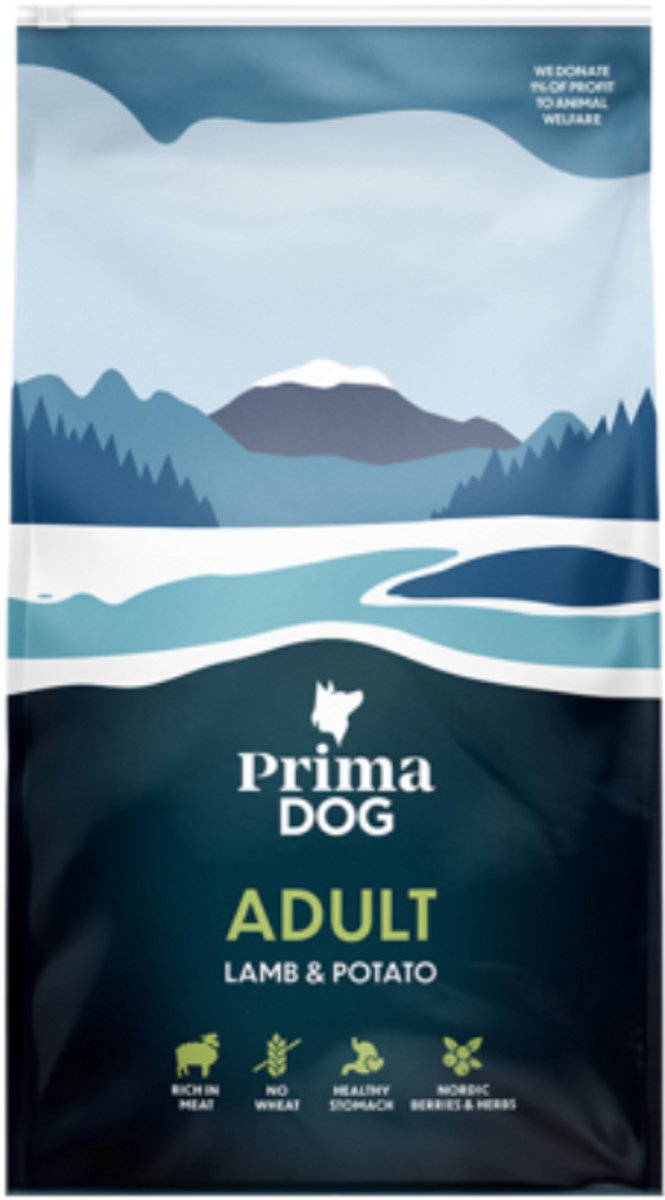 Primadog adulte - nourriture pour chien agneau pomme de terre - 10 kg
