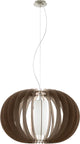 Eglo stellato 3 - suspension - 1 lumière - ø700mm. - nickel mat - marron, blanc