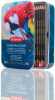 Crayons de couleur Derwent Chromaflow - assortiment en boîte métallique - 3,5 mm - 36 pièces