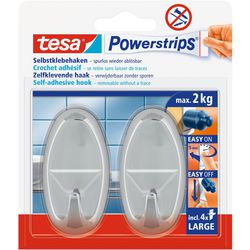 Crochet amovible tesa powerstrip 58050 chrome