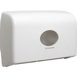 Distributeur de papier toilette Aquarius mini jumbo plastique blanc