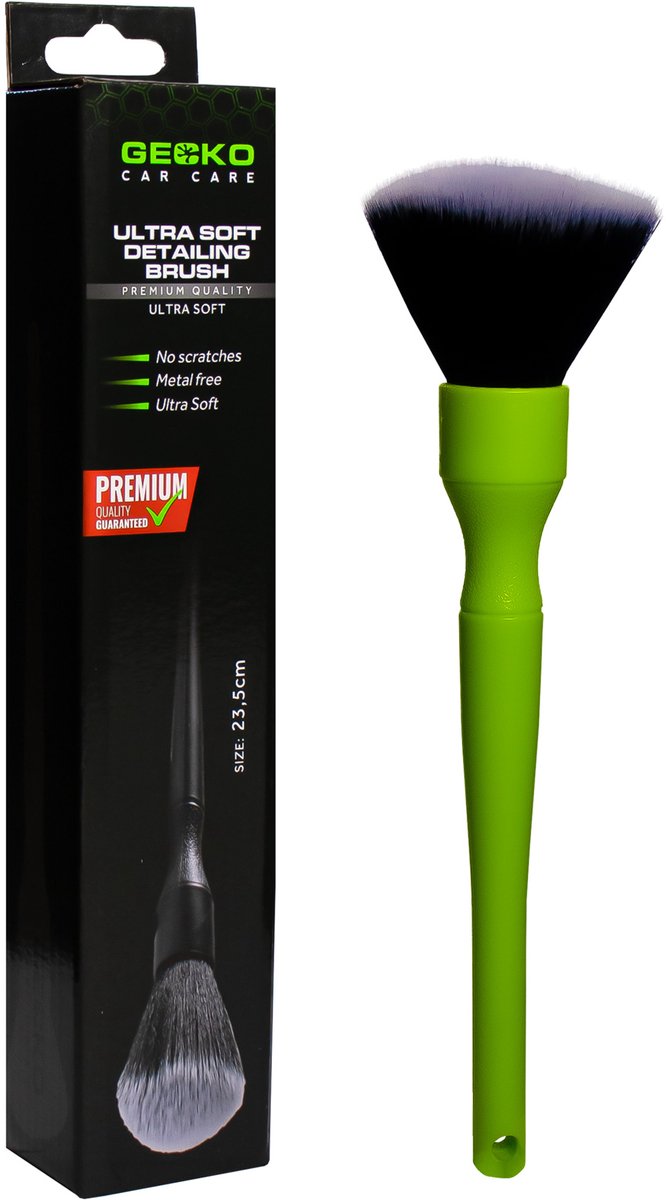 Gecko Car Care Gecko Brosse de tableau de bord et de garniture ultra douce 23,5 cm