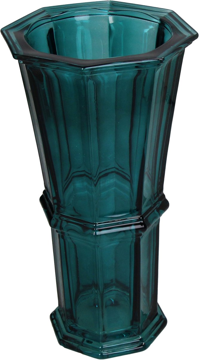 Vase collection Hd verre pétrole 15x15x28cm