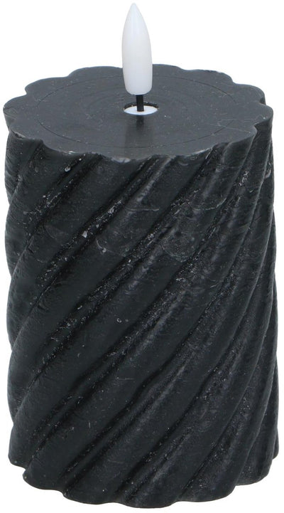 Bougie LED Arti casa - flamme mobile - 7,5 x 10 cm - noir
