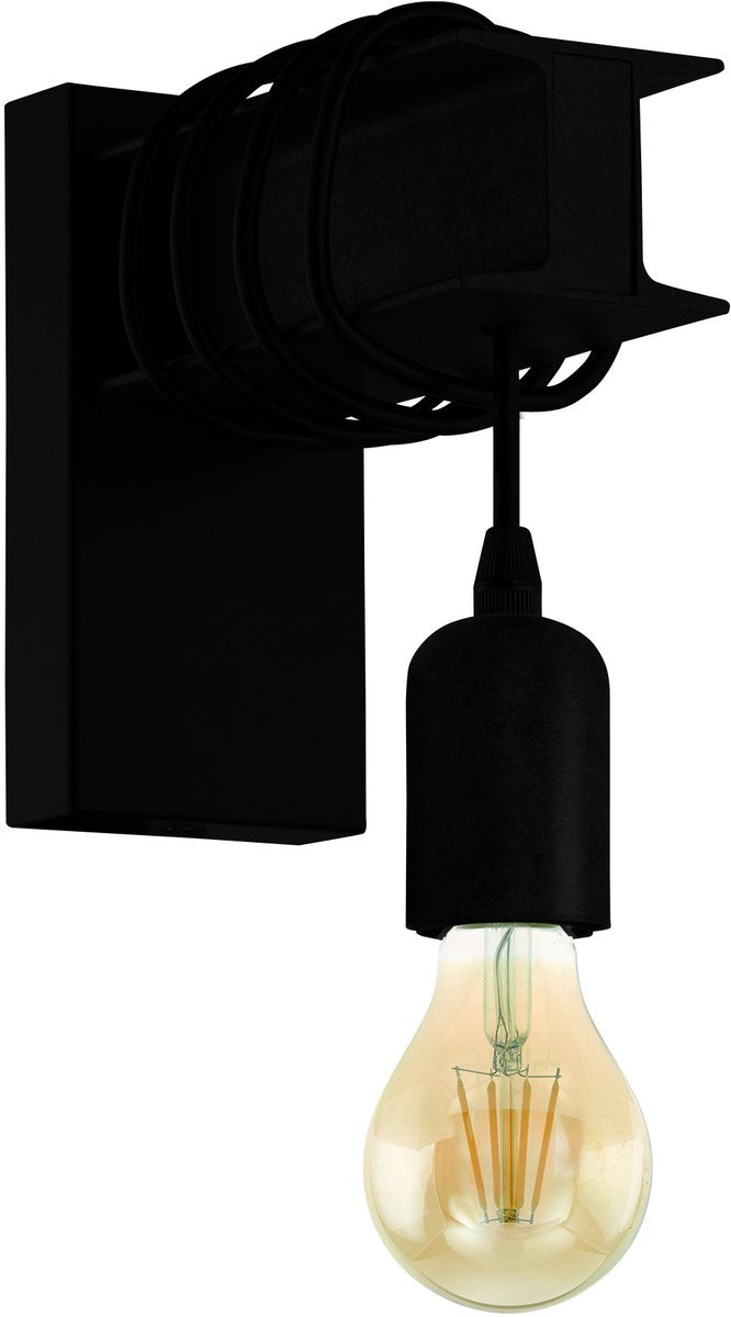 Applique Eglo townshend 6 - e27 - 19 cm - noire