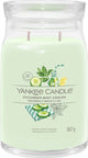 Bougie Yankee - bougie parfumée en grand pot de concombre et de menthe - 90 heures de combustion - deux mèches