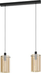 Lampe à suspension Eglo polverara - 2 lumières - E27 - verre - noir
