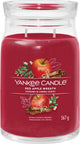Bougie Yankee - bougie parfumée en grand pot couronne de pomme rouge - 90 heures de combustion - deux mèches