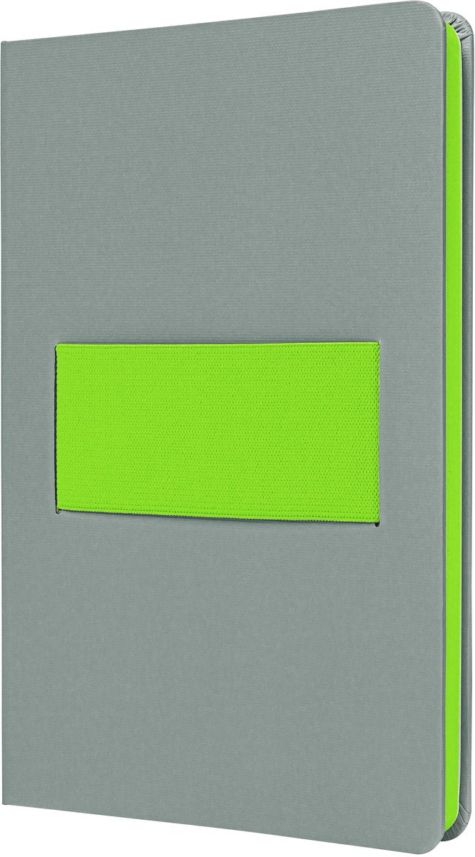 Carnet Sigel linescape neo - format a5 - avec trait - gris clair citron vert - si-ls201