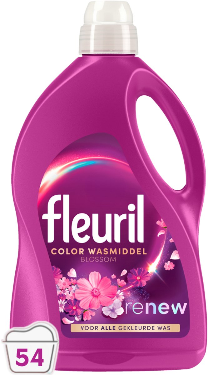 Fleuril colour Blossom - lessive liquide - lessive colorée - expérience parfumée intense - 54 lavages - conditionnement vrac