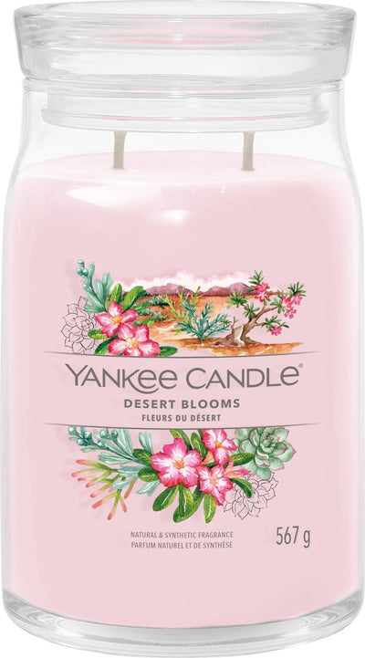 Bougie Yankee - bougie parfumée en grand pot de fleurs du désert - 90 heures de combustion - deux mèches
