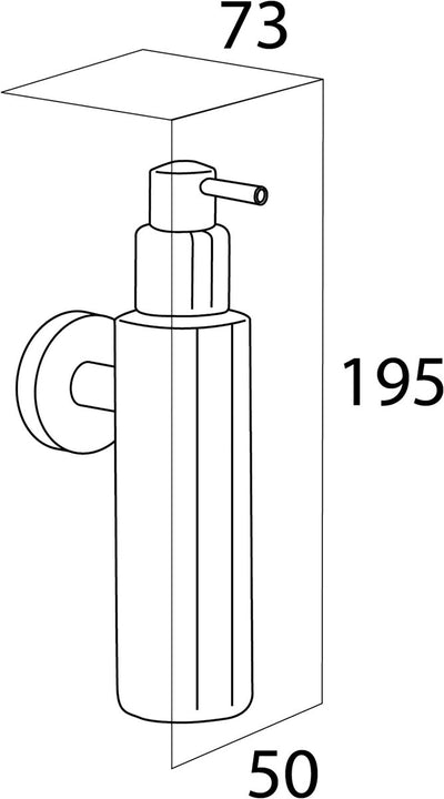Tiger Boston - distributeur de savon mural 190 ml - sans perçage - perçage ni collage - acier inoxydable poli