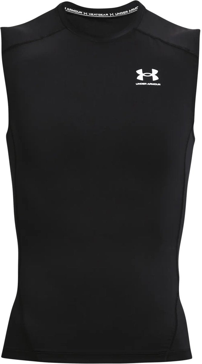 Chemise de sport Under Armour UA HG Armour Comp SL-BLK pour hommes - Noir - Blanc