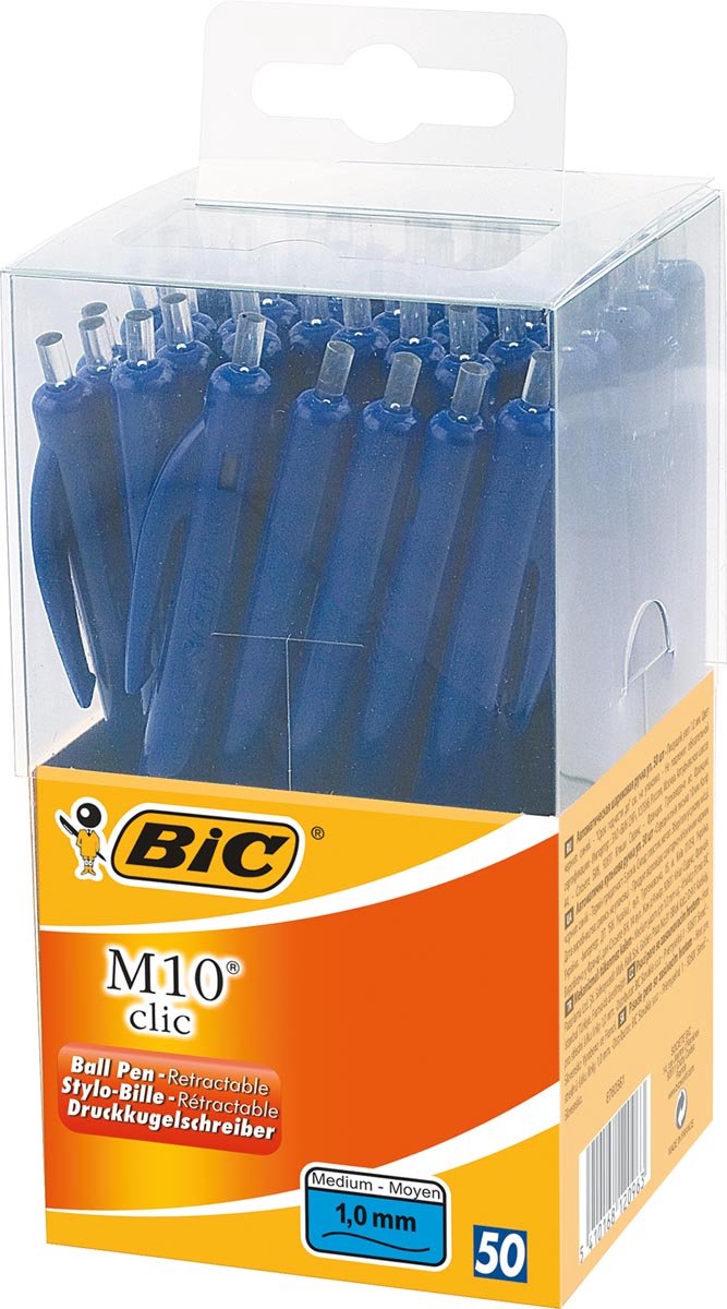 Stylo bille Bic m10 clic moyen bleu