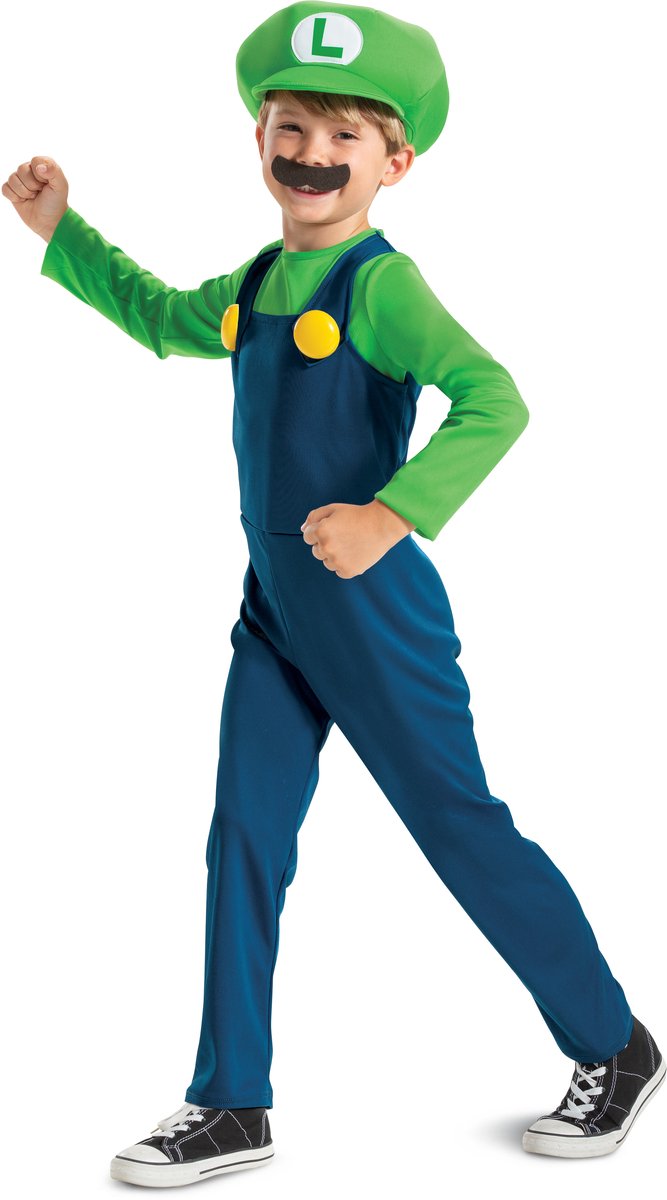 Disguise Costume pour Enfant Nintendo Super Mario Brothers Luigi - XS S - Bleu Vert