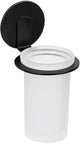 Wenko turbo-loc gobelet à brosse à dents bivio aluminium noir mat - porte-brosse à dents - noir - autocollant - sans perçage