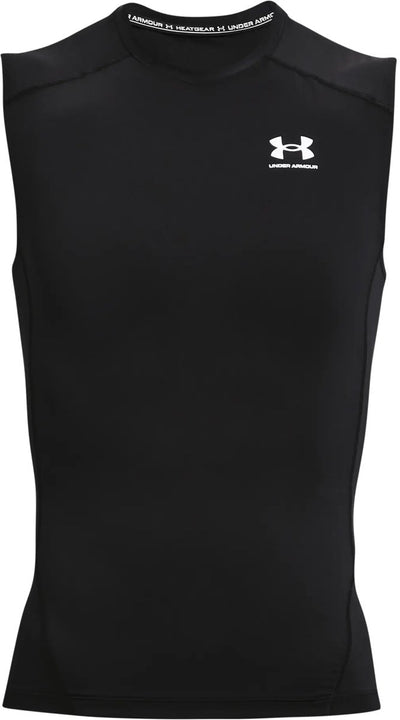 Chemise de sport Under Armour UA HG Armour Comp SL-BLK pour hommes - Noir - Blanc