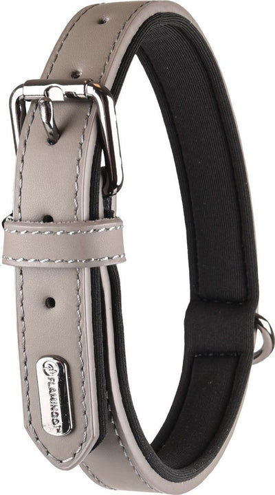 Flamingo binti avec néoprène - collier chiens - collier binti gris xxl 52-62cm 30mm - 1pc - 123384 - 1pc